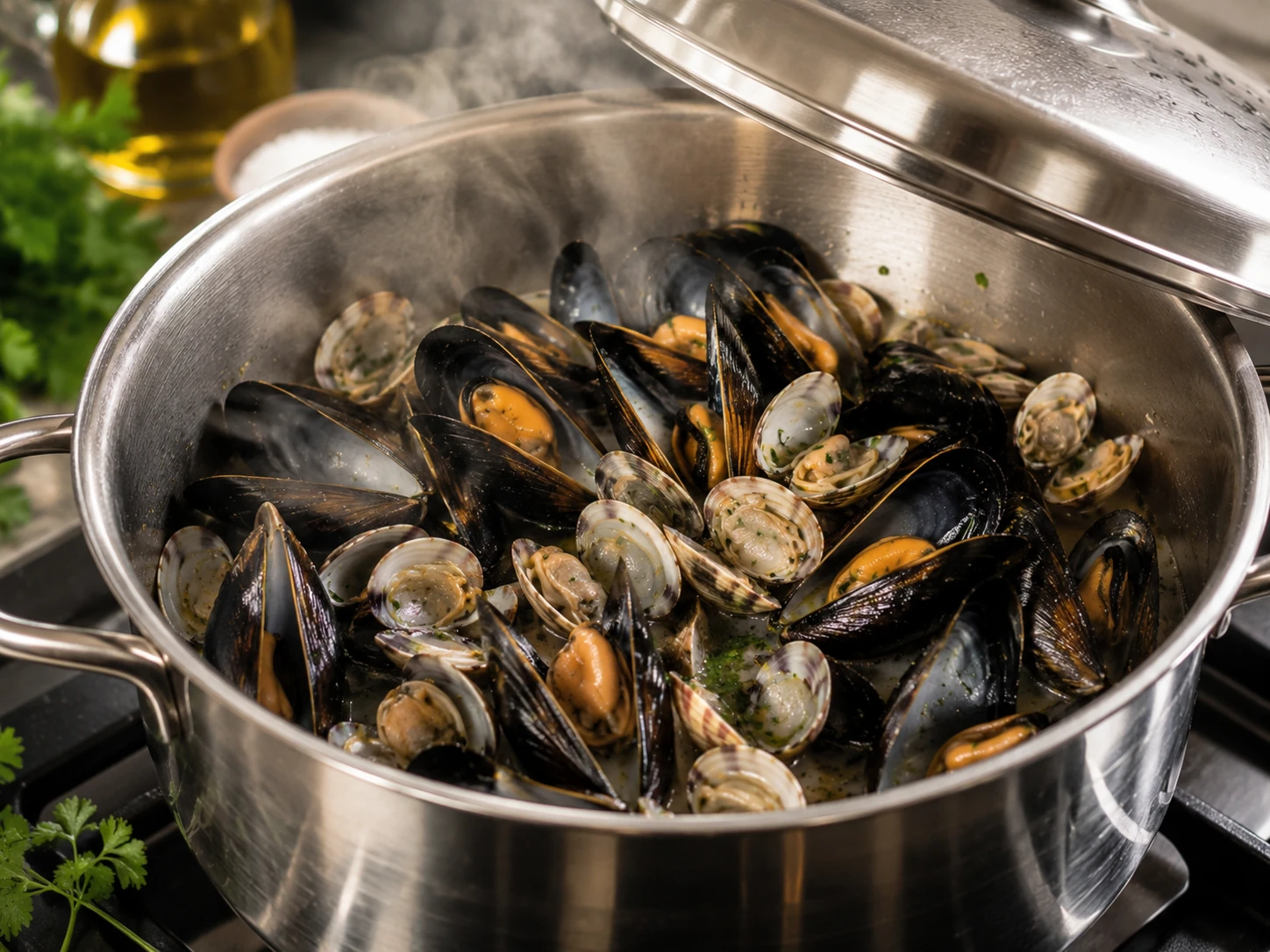 Step 3 - Spaghetti ai Frutti di Mare con Gamberi, Cozze e Vongole