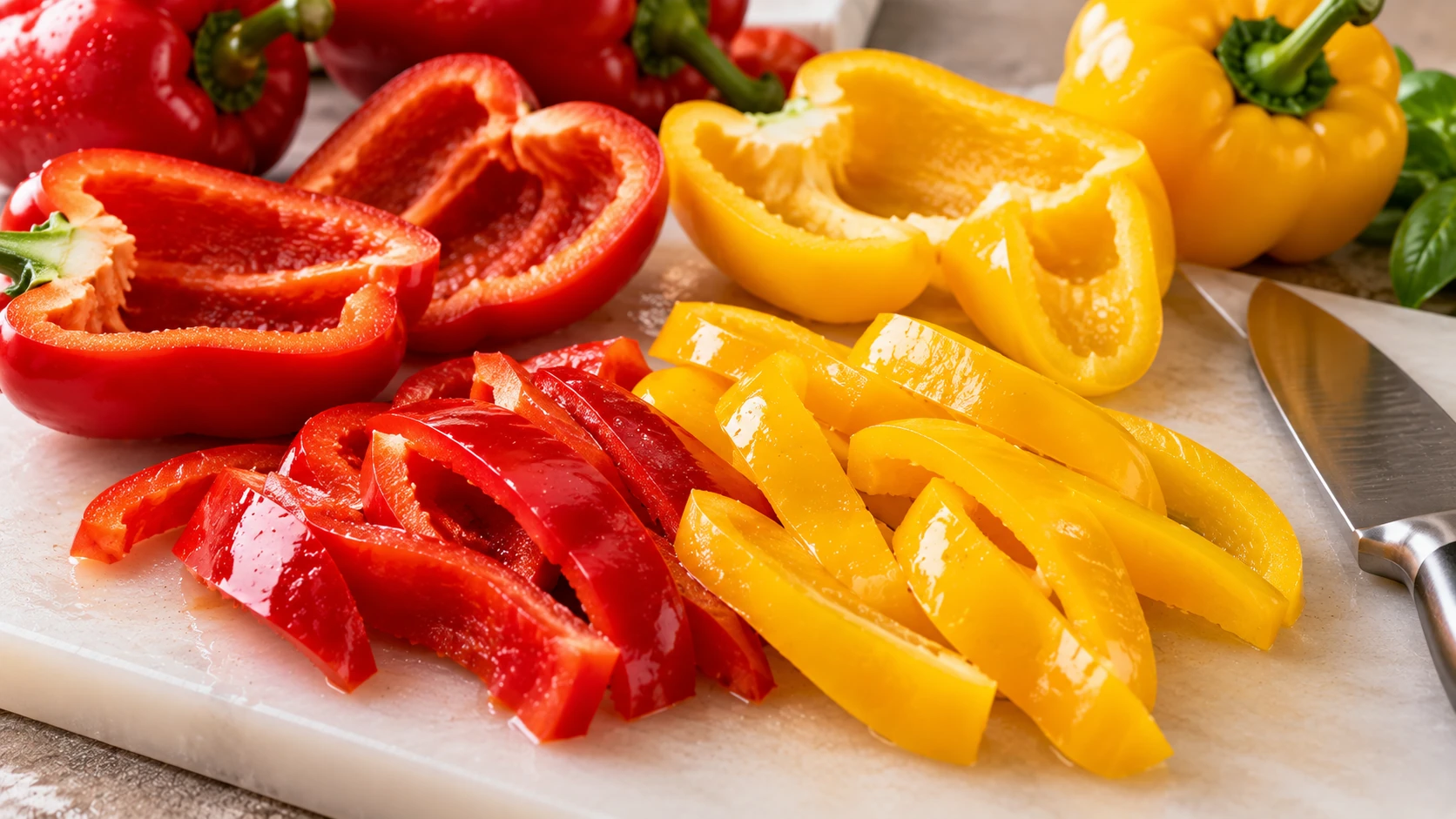 Step 1 - Peperonata Mediterranea in Rosso e Oro