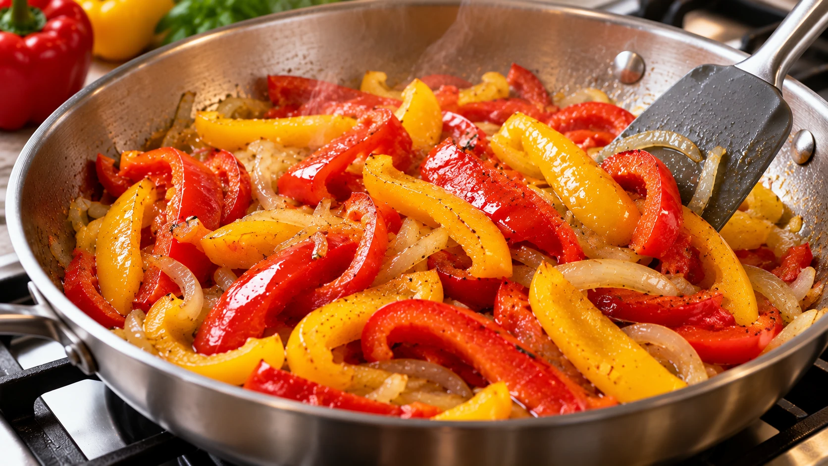Step 4 - Peperonata Mediterranea in Rosso e Oro