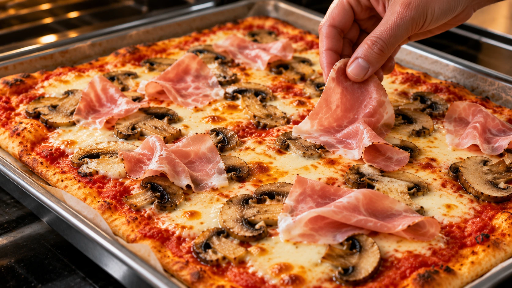 Step 13 - Pizza Prosciutto e Funghi Fatta in Casa