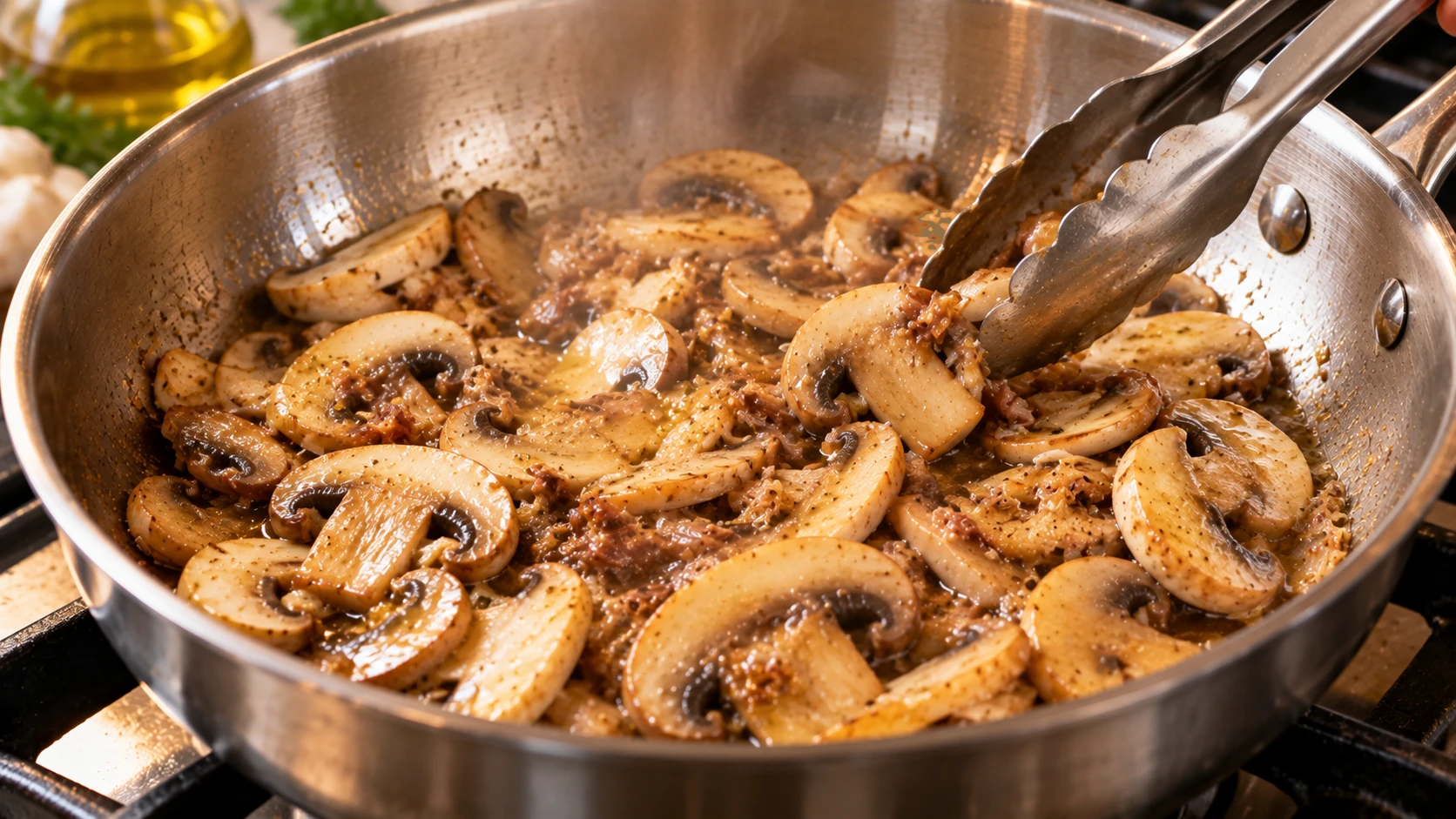 Step 5 - Bucatini Tonno e Funghi
