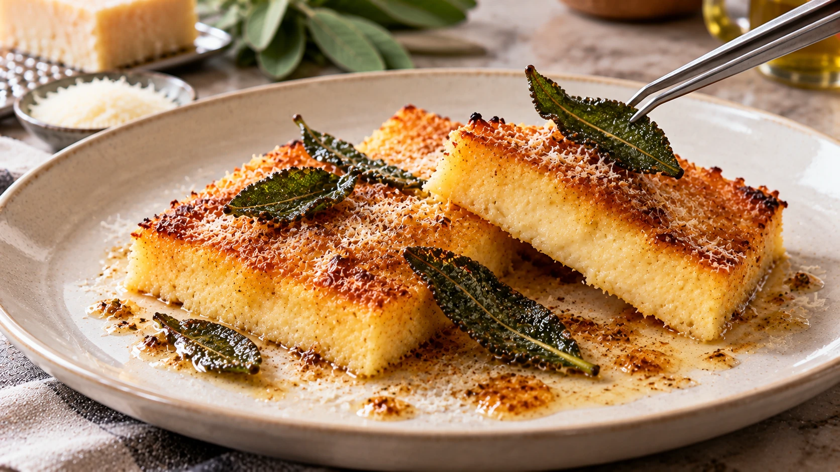 Step 9 - Gnocchi alla Romana con Burro Nocciola e Salvia Croccante