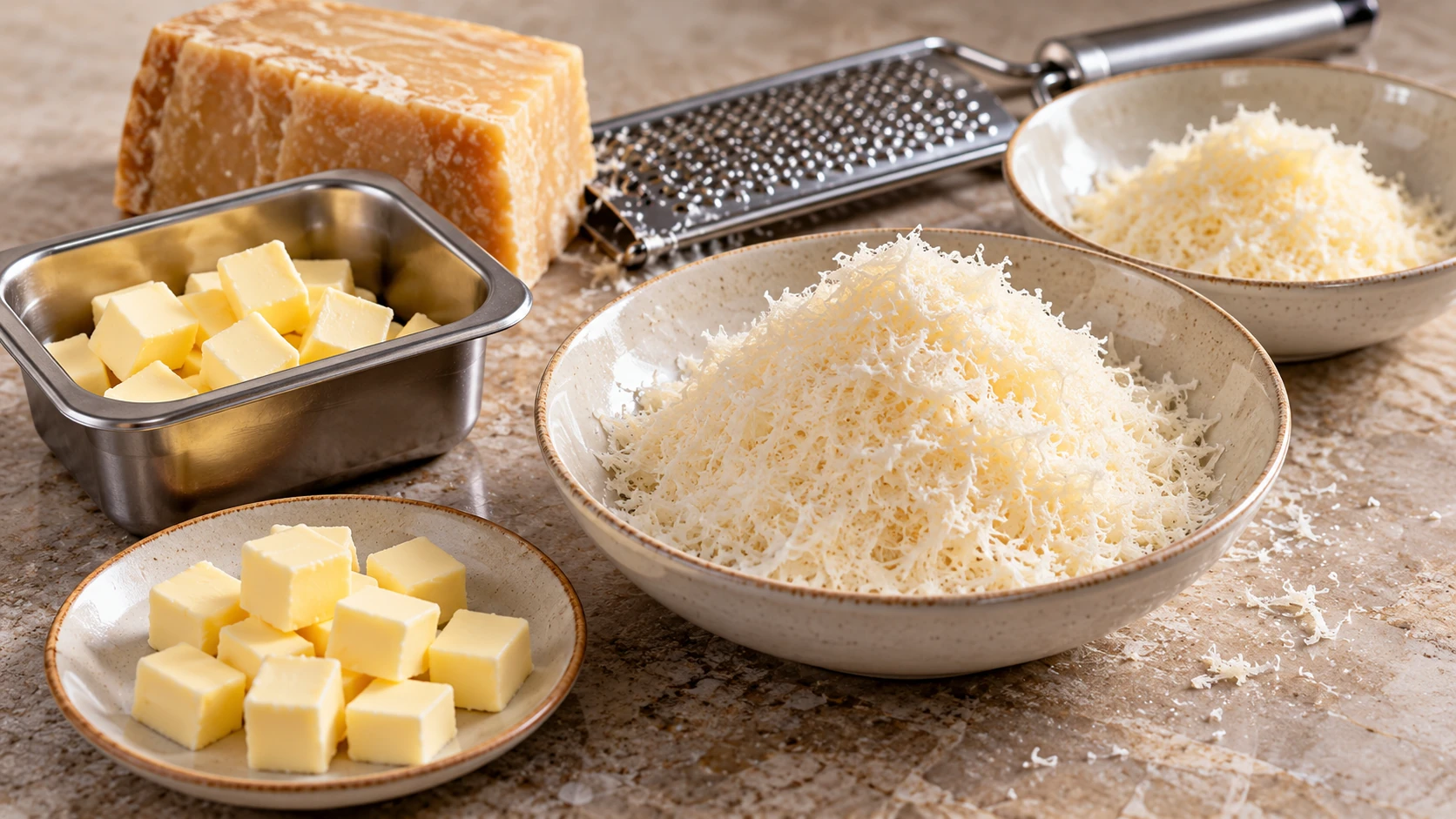 Step 1 - Pasta al Burro Gourmet con Parmigiano, Nocciole Tostate e Limone