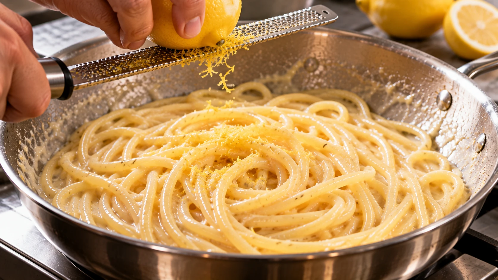 Step 9 - Pasta al Burro Gourmet con Parmigiano, Nocciole Tostate e Limone