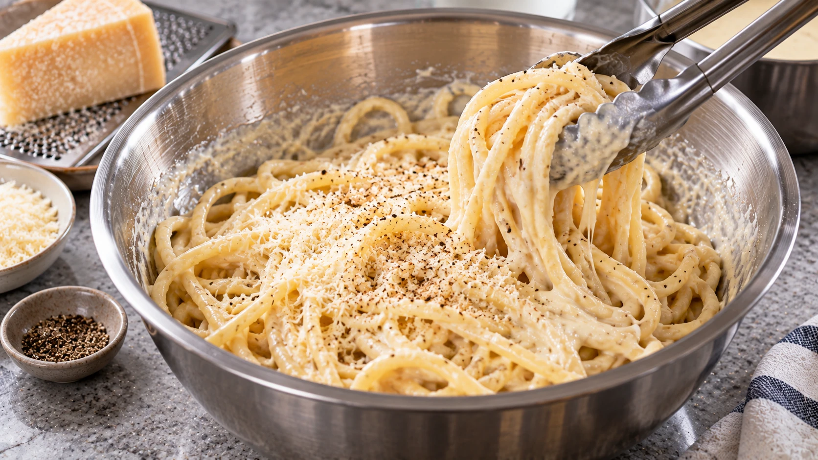 Step 5 - Timballo di Pasta Croccante con Bucatini, Besciamella e Uovo dal Cuore Morbido