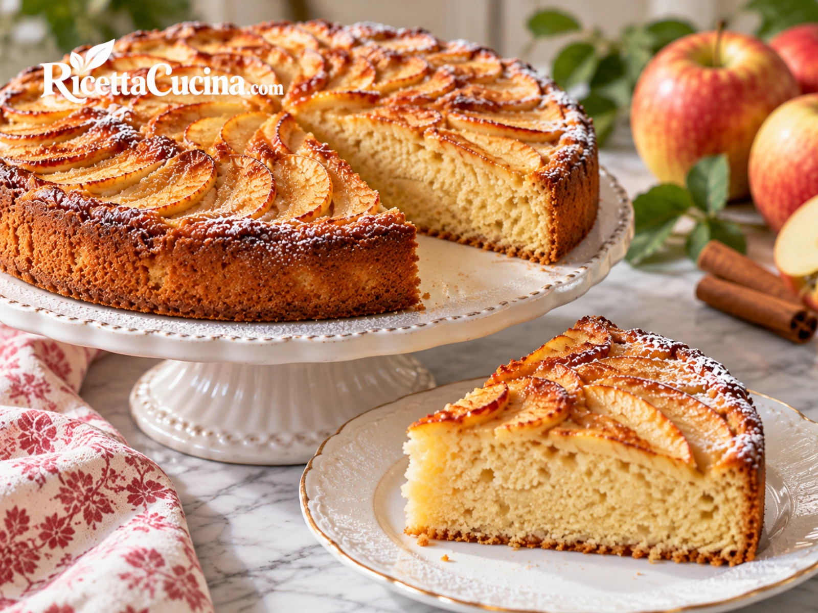 Torta di Mele Senza Burro con Olio e Cannella