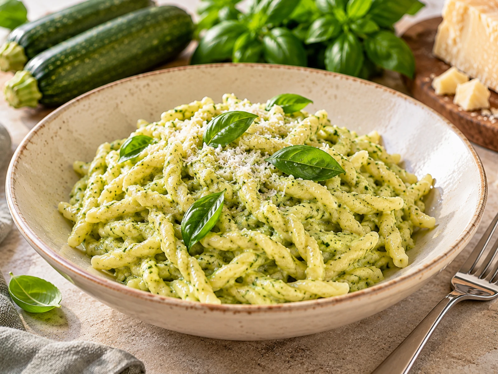 Ricetta Trofie al Pesto di Zucchine